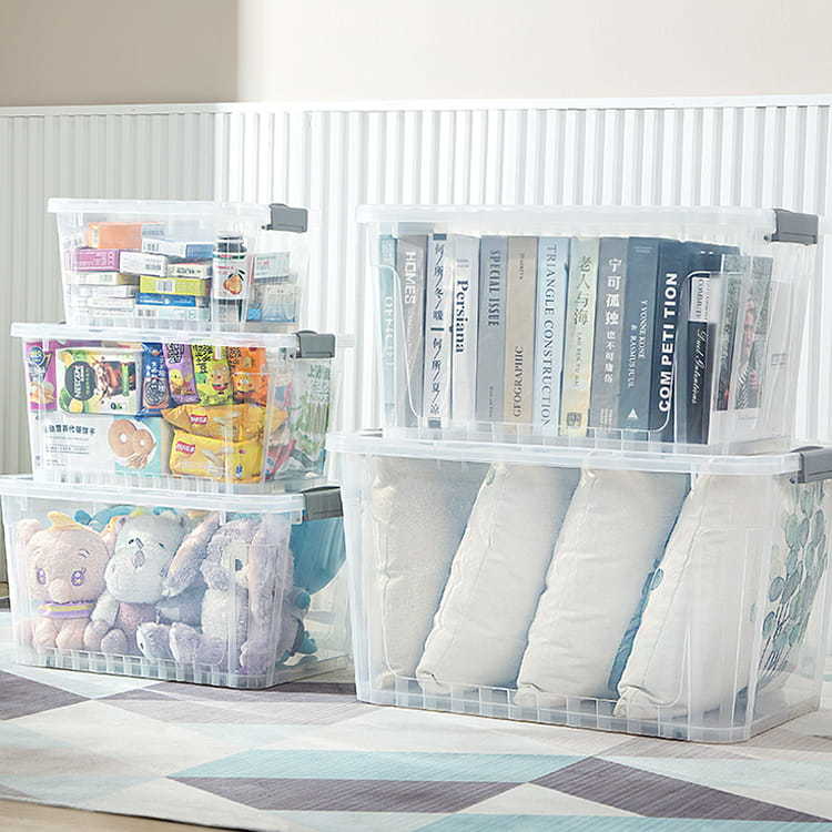 Transparente Aufbewahrungsbox mit Deckel Kleidung Spielzeug Aufbewahrungsbox Aufbewahrung dicker Kunststoff Haushaltsaufbewahrung